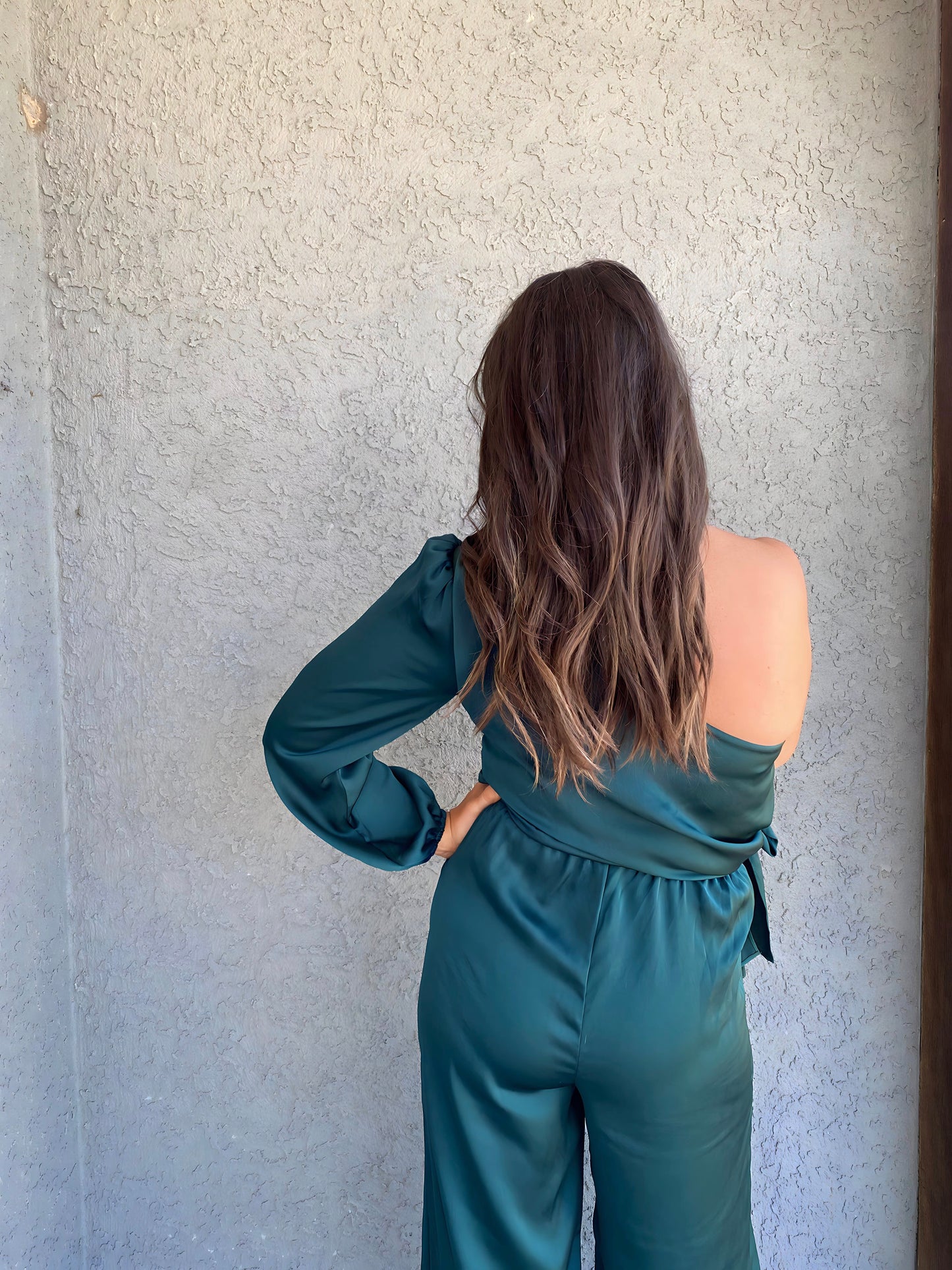 Jade Satin Jumpsuit