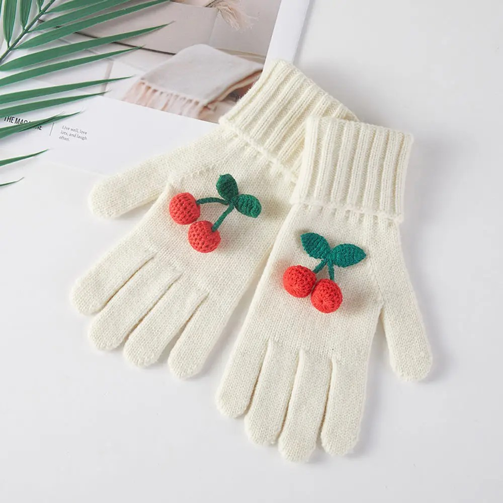 Cherry Beanie & Gloves Set