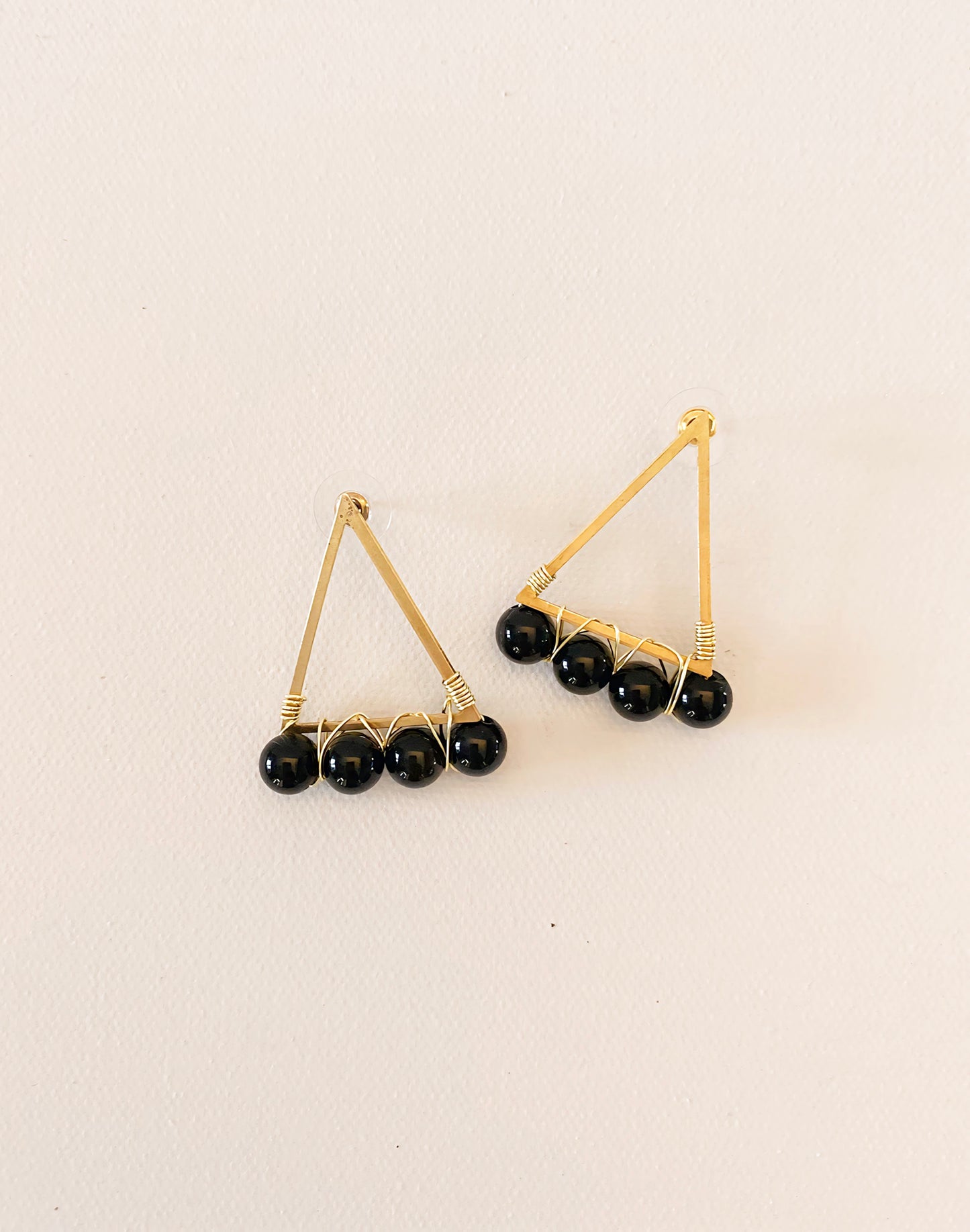 Jade Triangle Studs