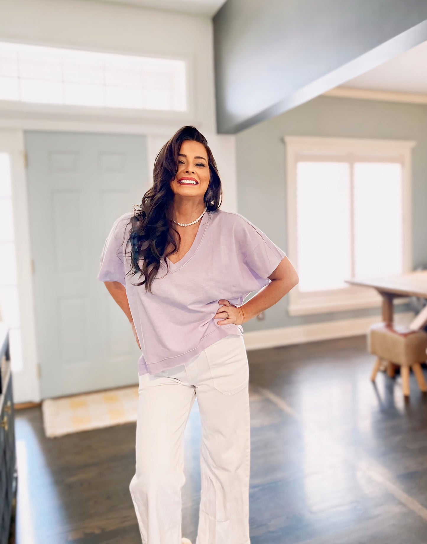 Lavender Mint Beaded Necklace