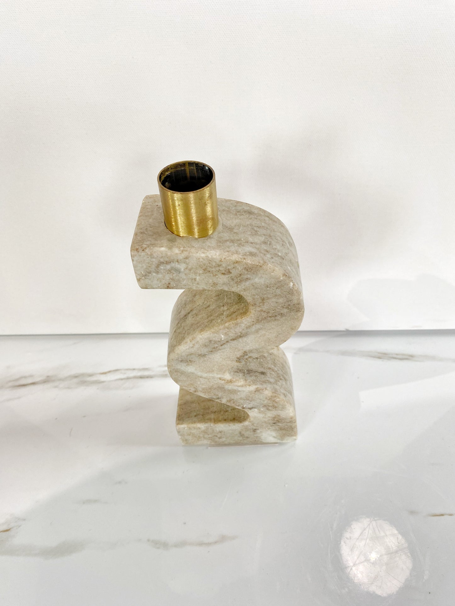 Curvy Stone Candleholder