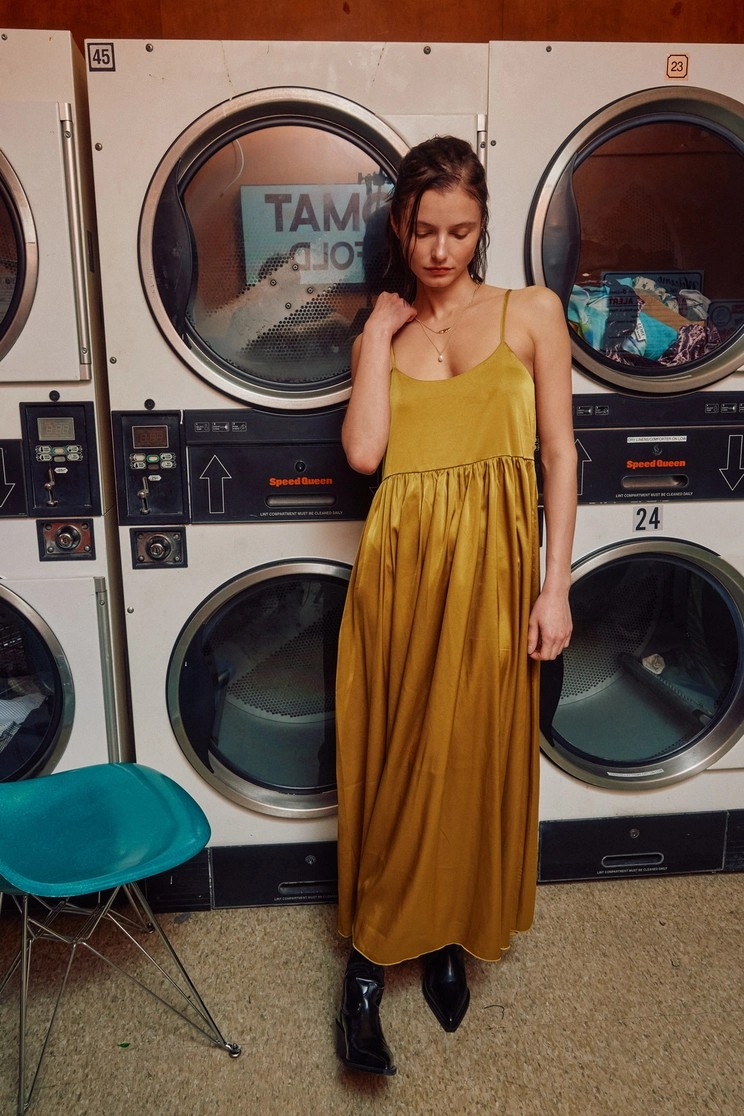 Alaya Satin Midi Dress