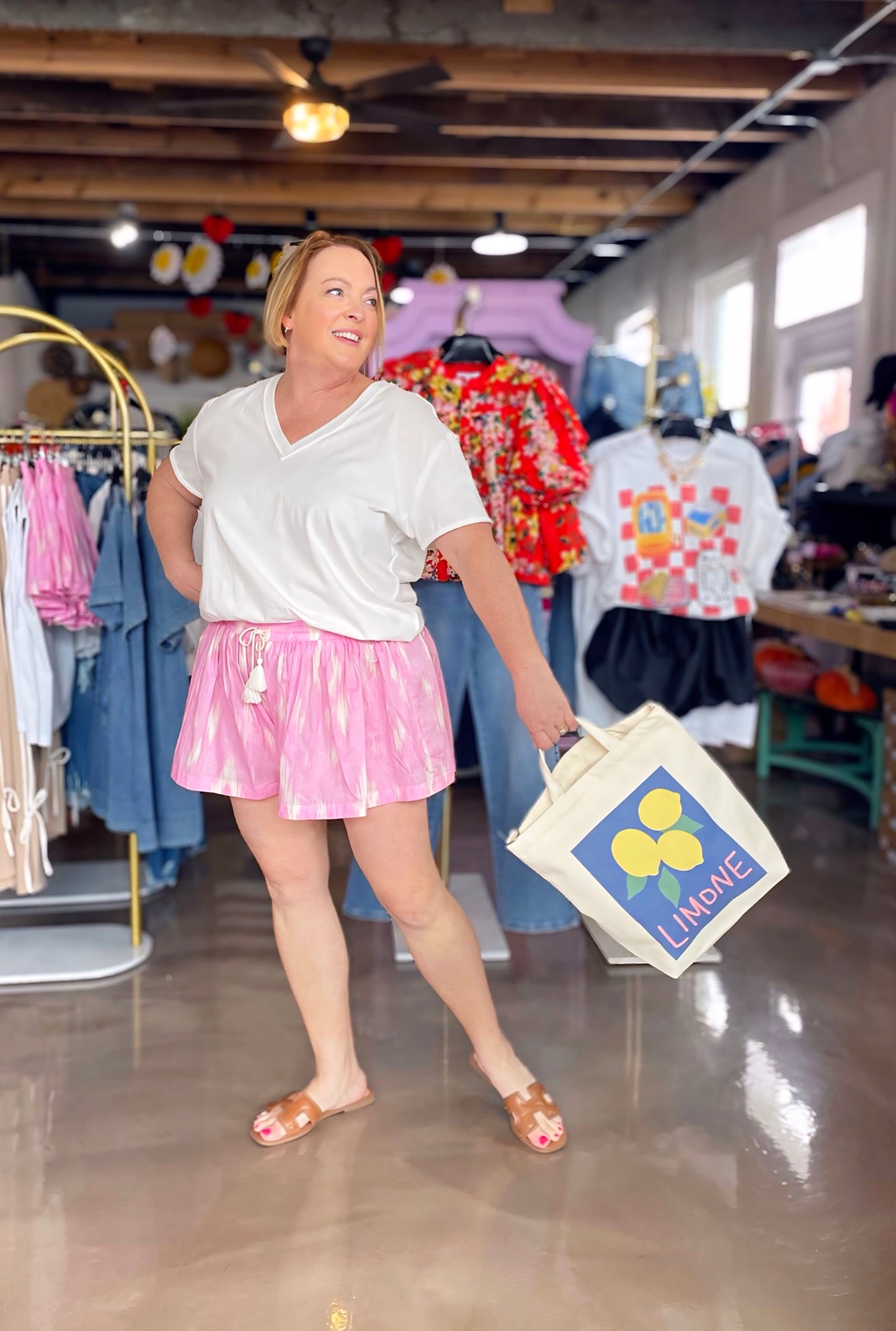 Ditsy Pink Short