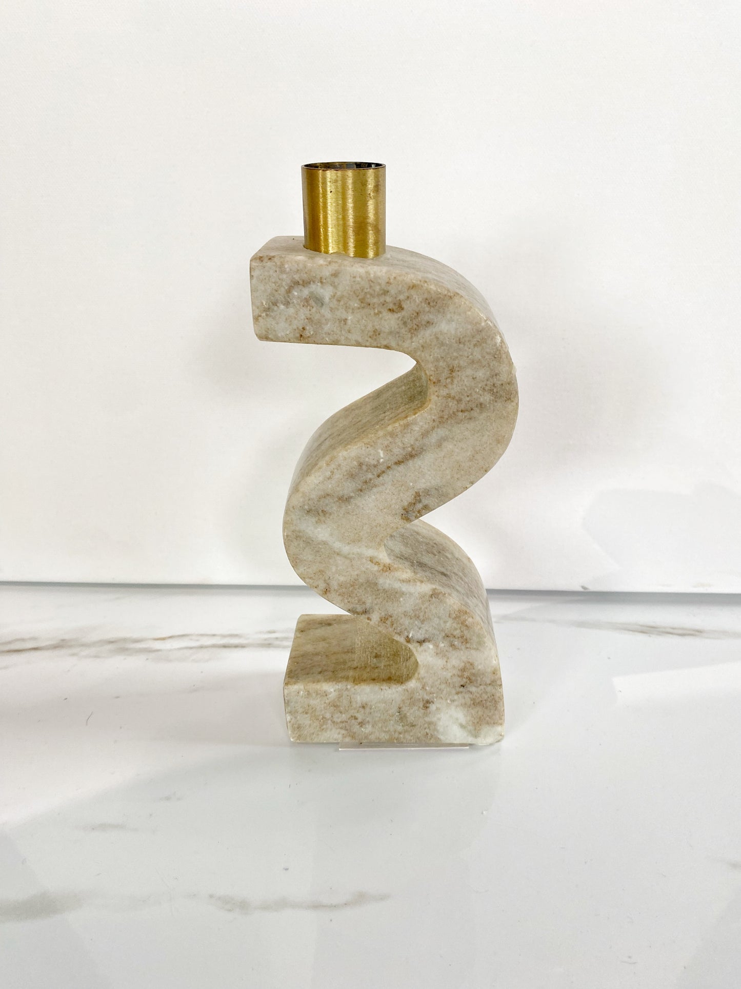 Curvy Stone Candleholder