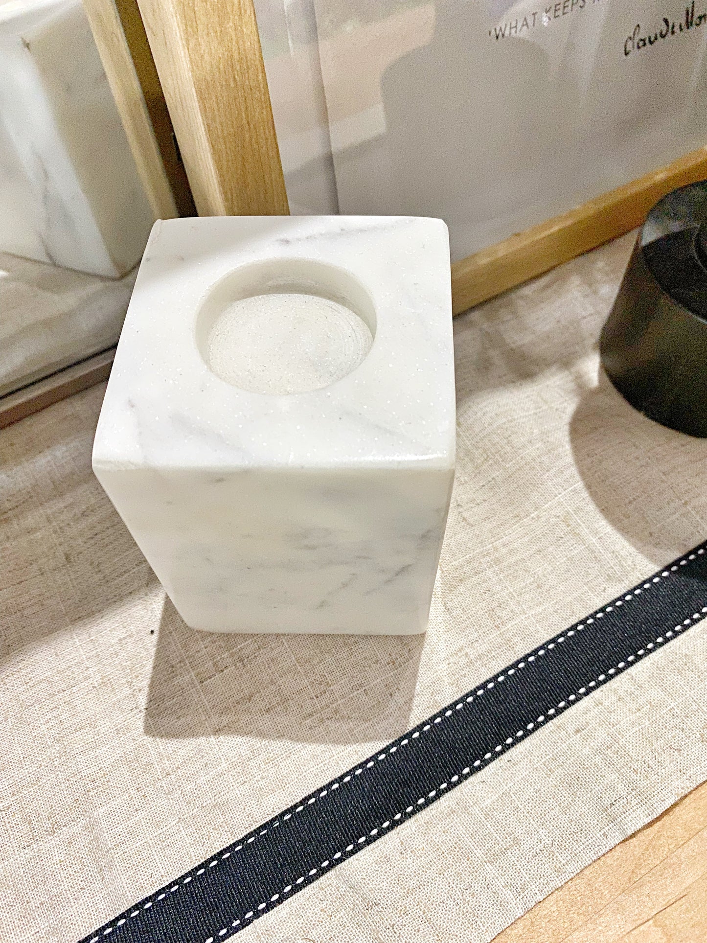Marble Cube Candleholder