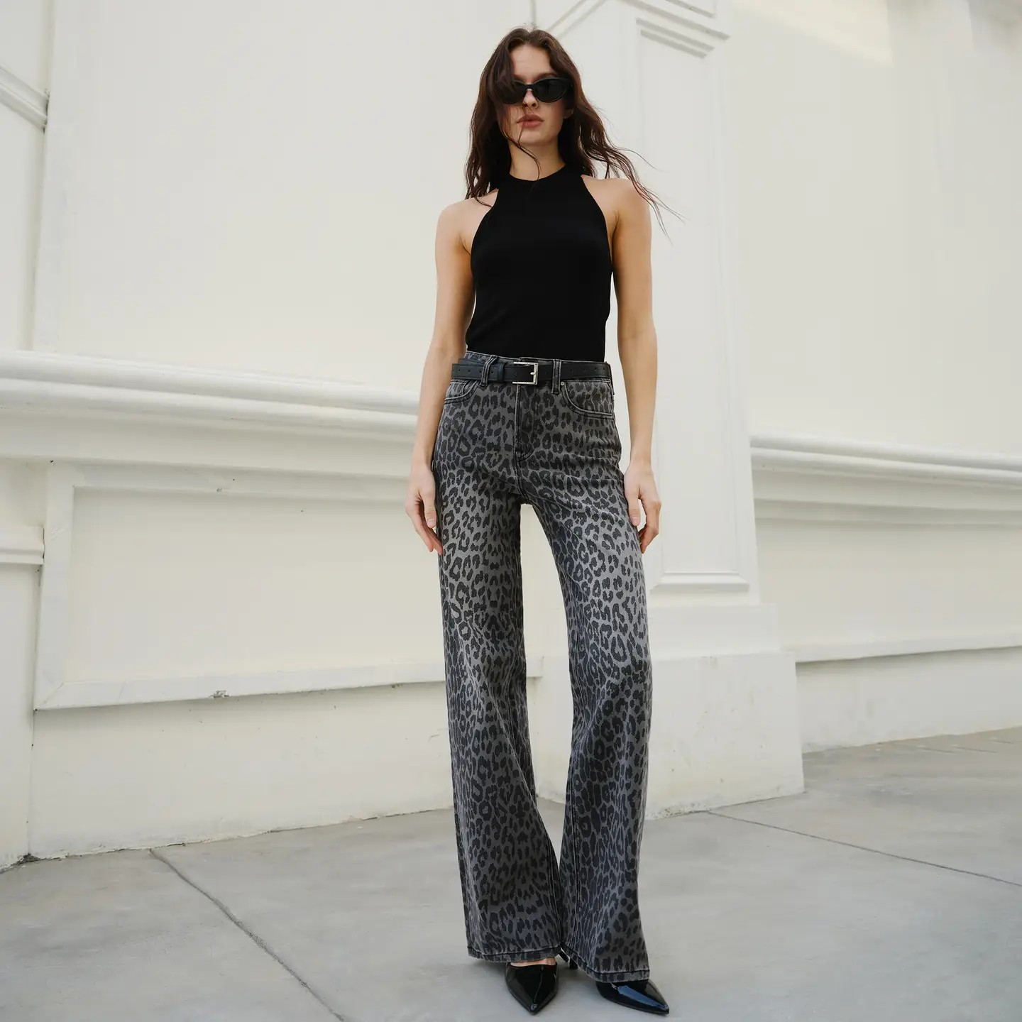 Lexi Black Leopard Jeans