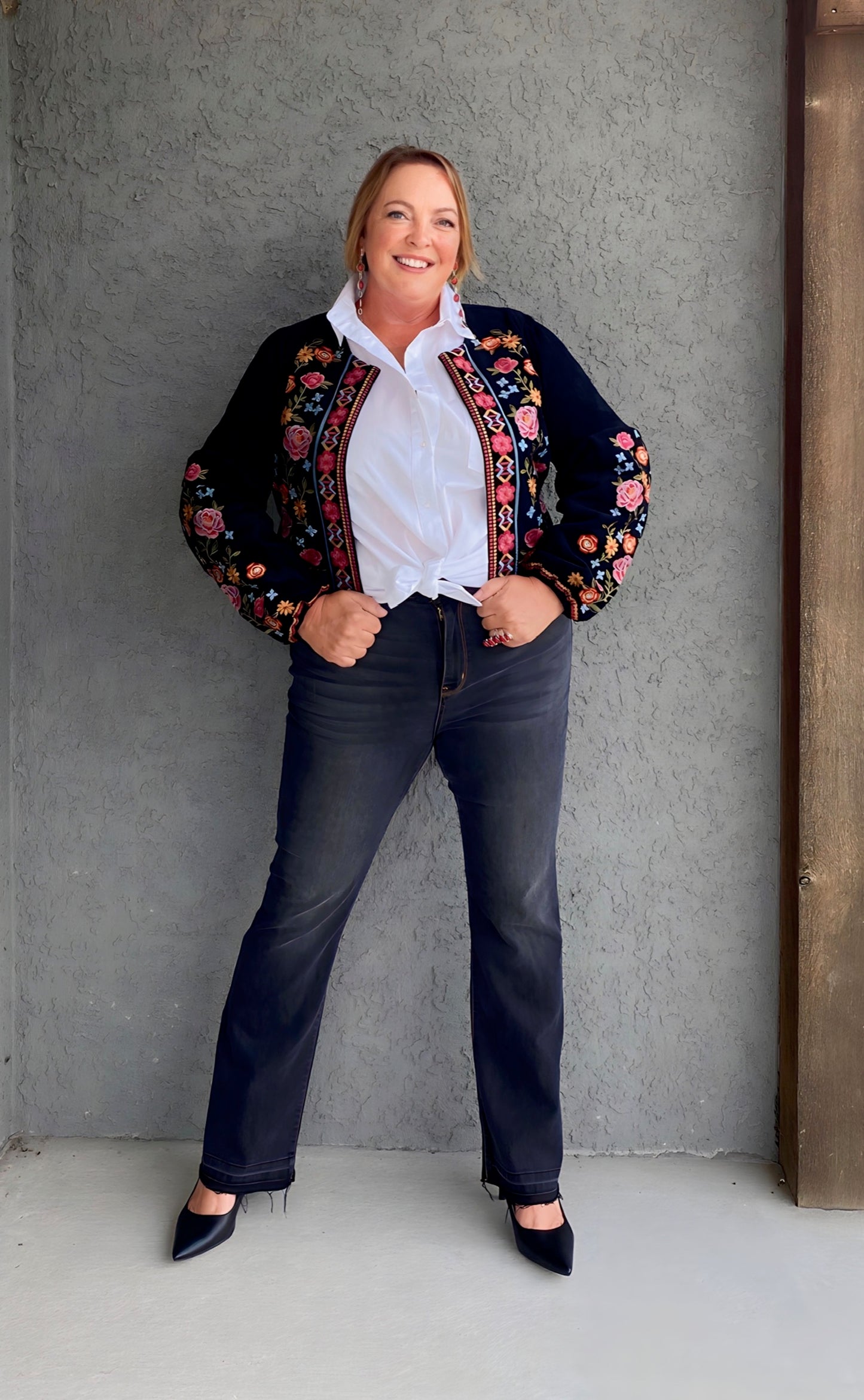 Cameron Floral Embroidered Jacket