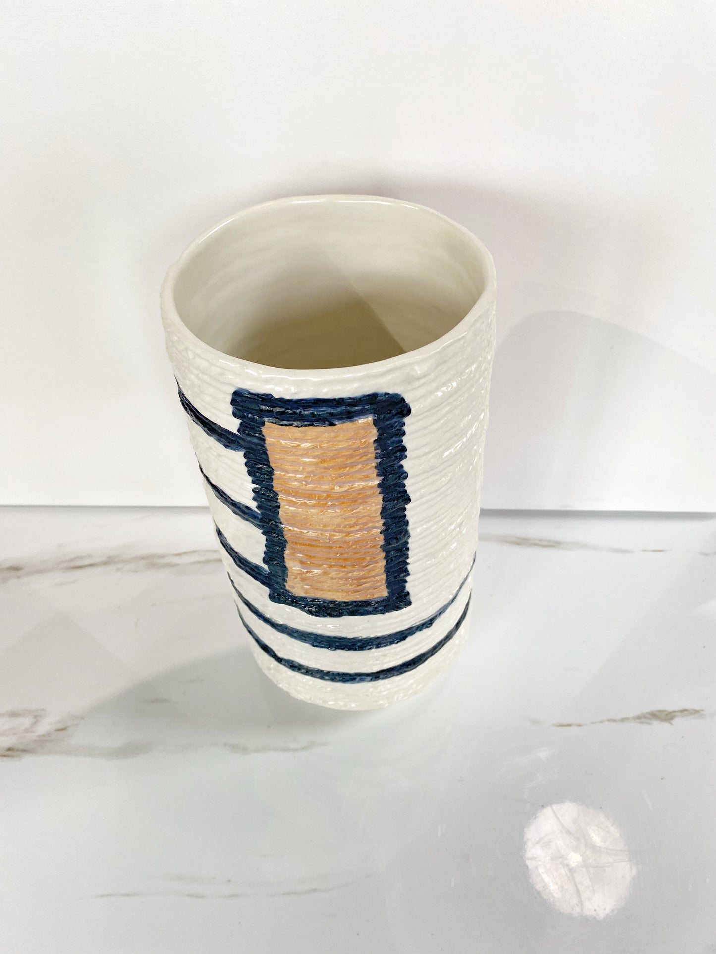 Navy & Terracota Vase
