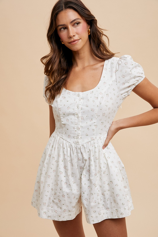 Calla Ditsy Floral Romper
