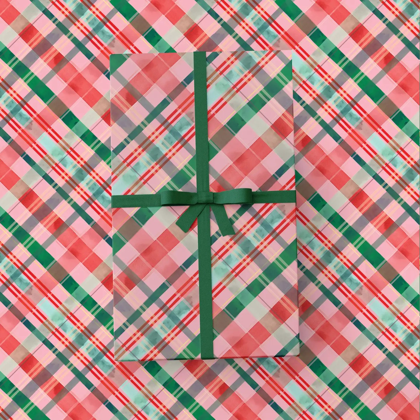 Merry Plaid Wrapping Paper