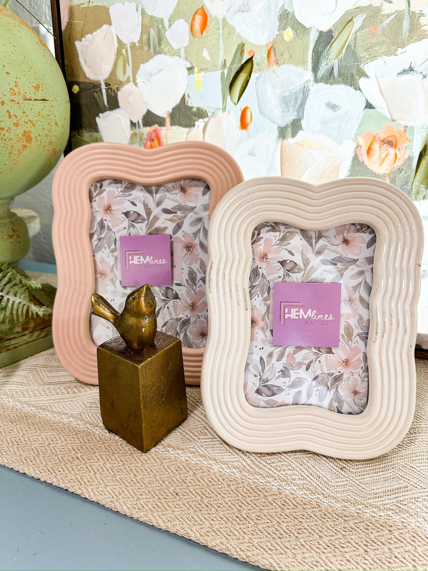 Pinky Peach Curved Frame