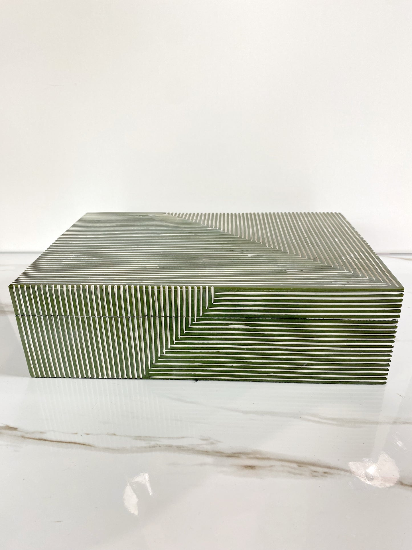 Green and White Modern Decor Box