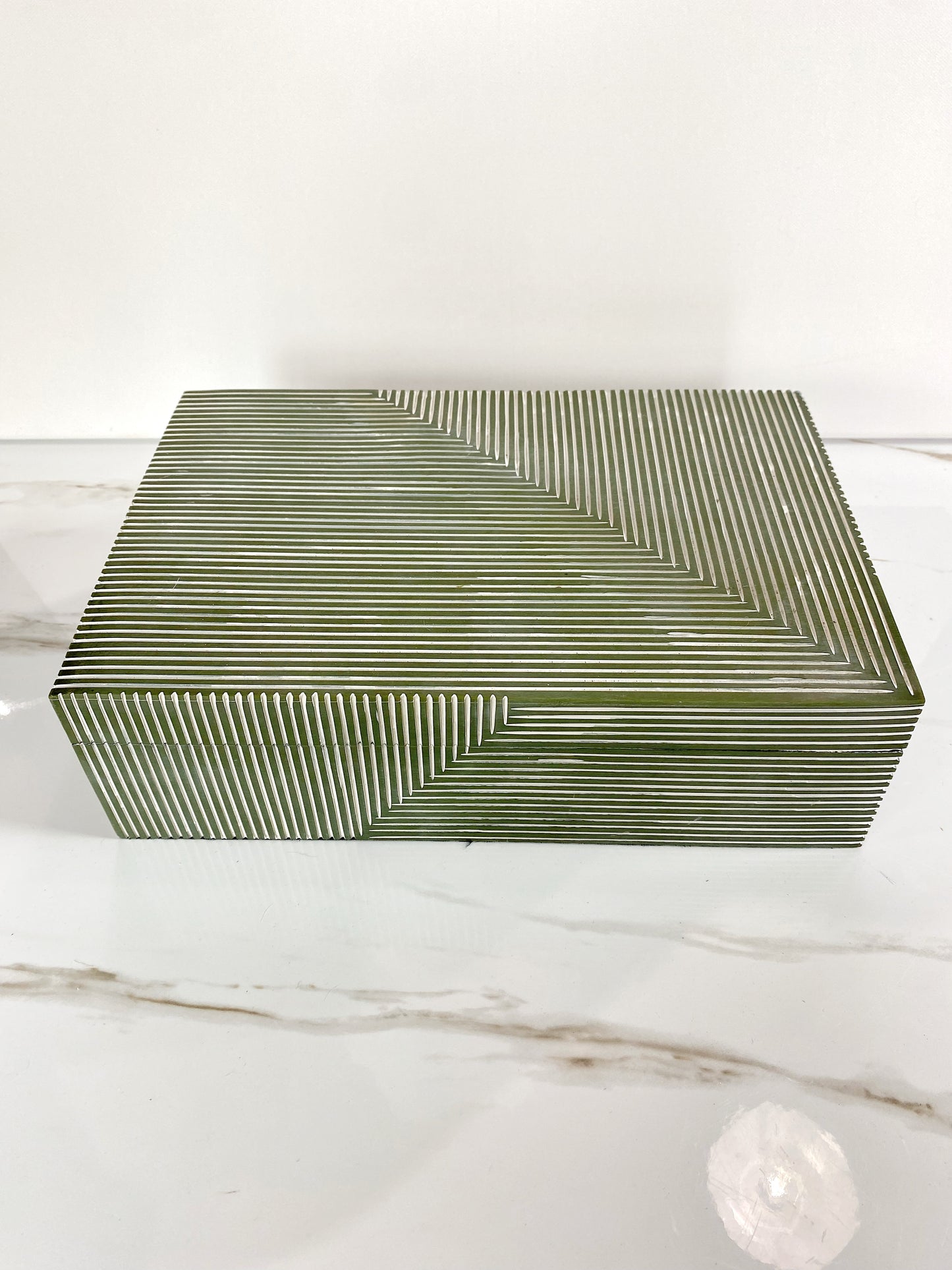 Green and White Modern Decor Box