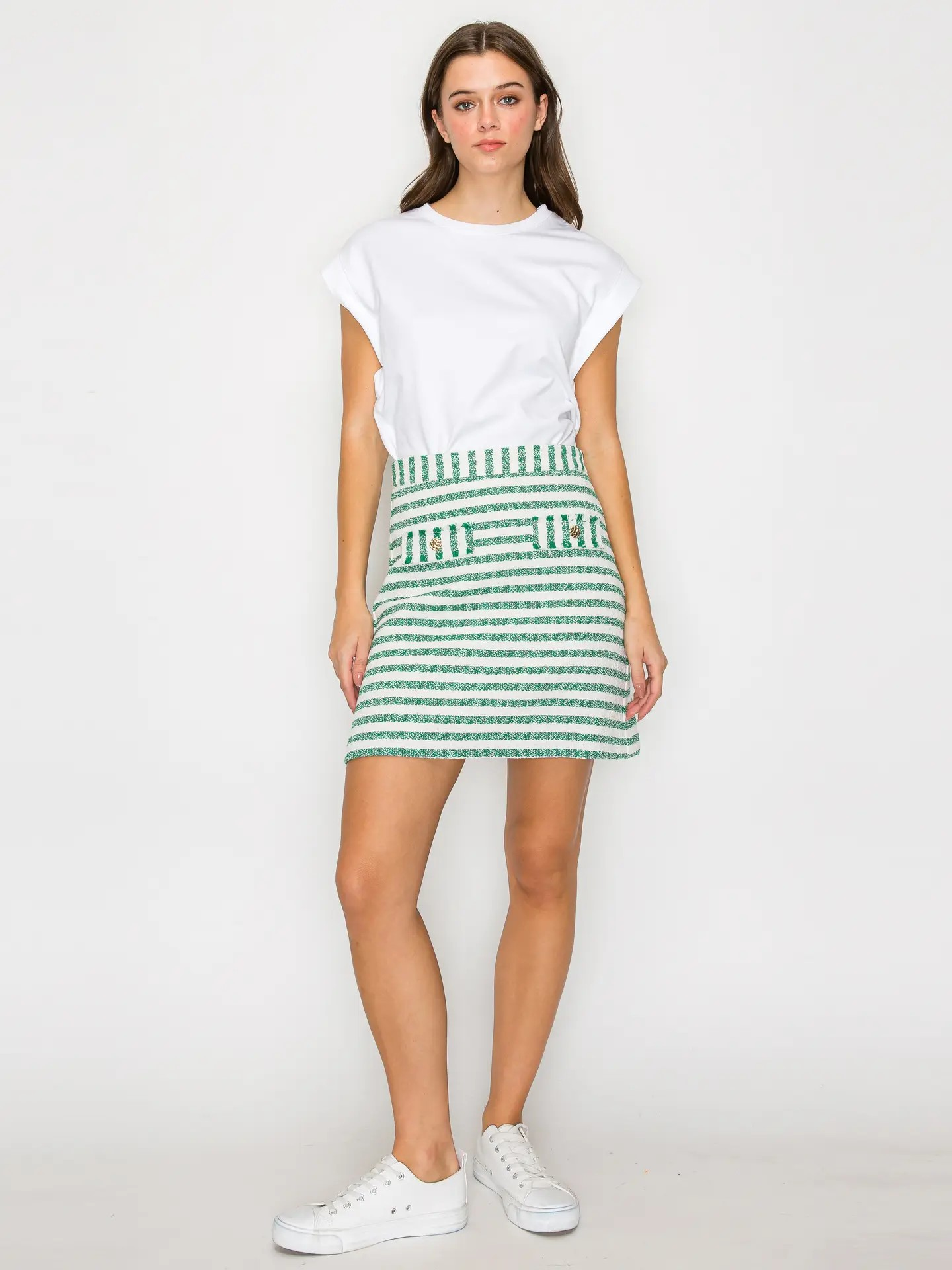 Nantucket Striped Mini Skirt