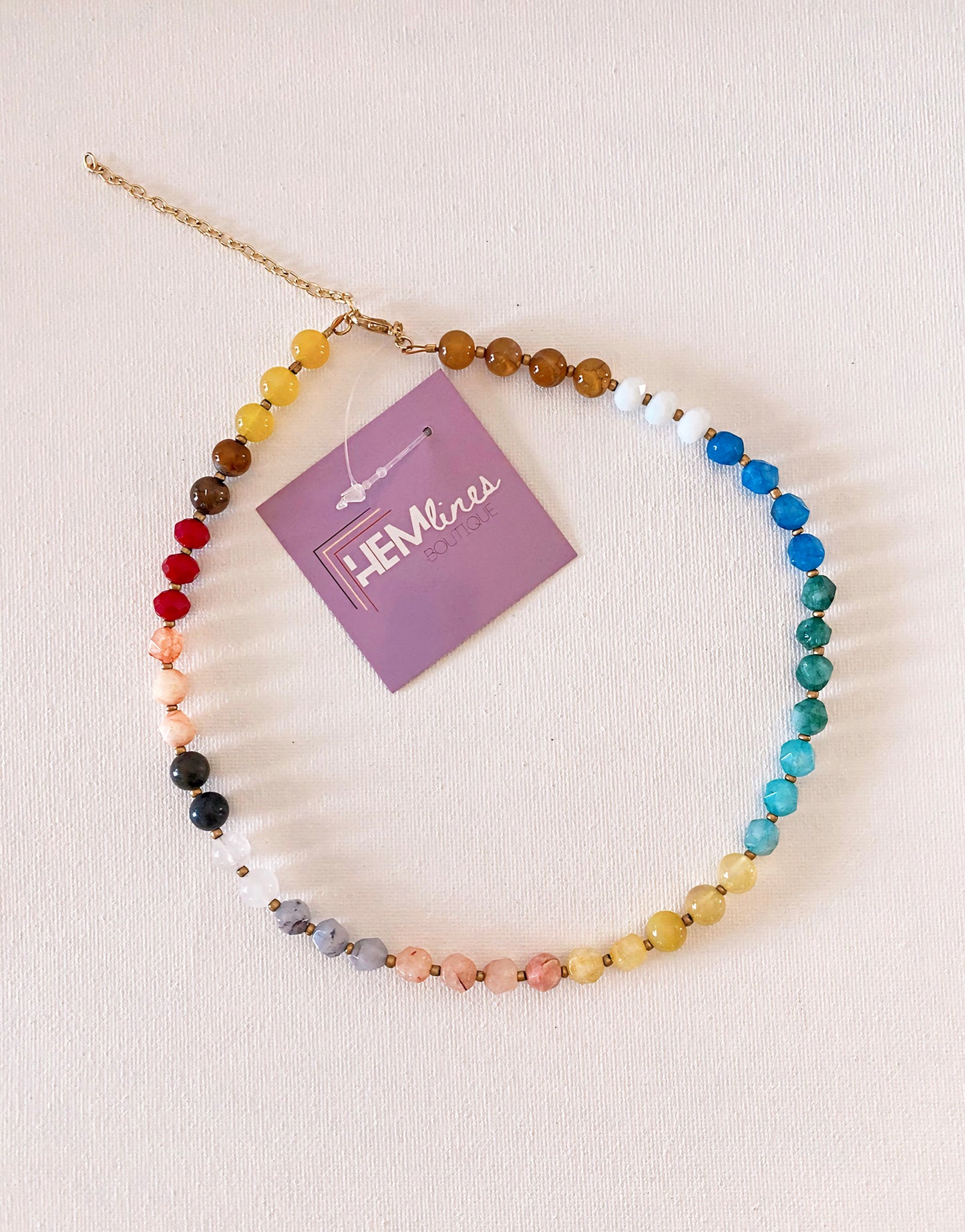 Rainbow Stone Necklace