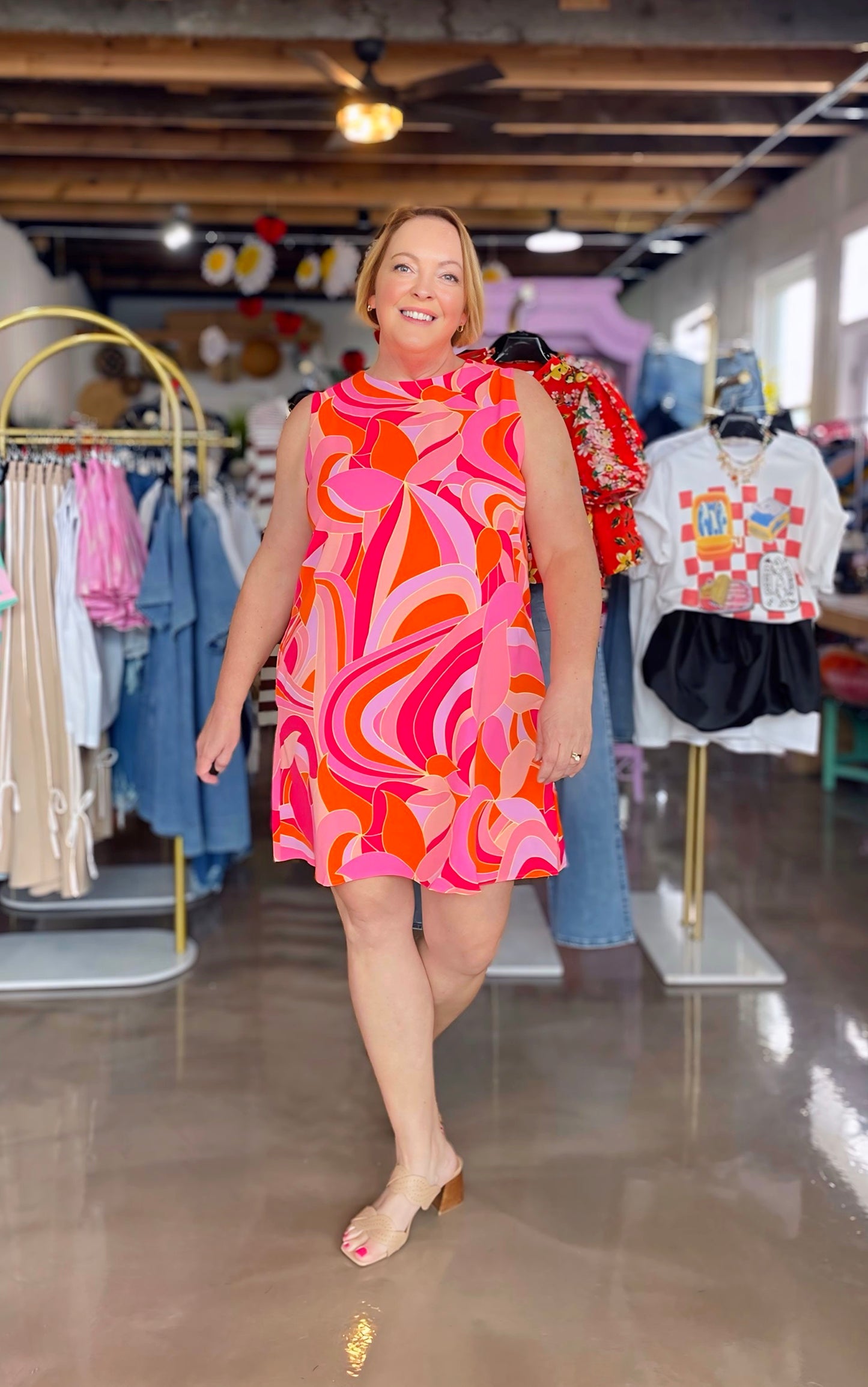 Abstract Mini Dress