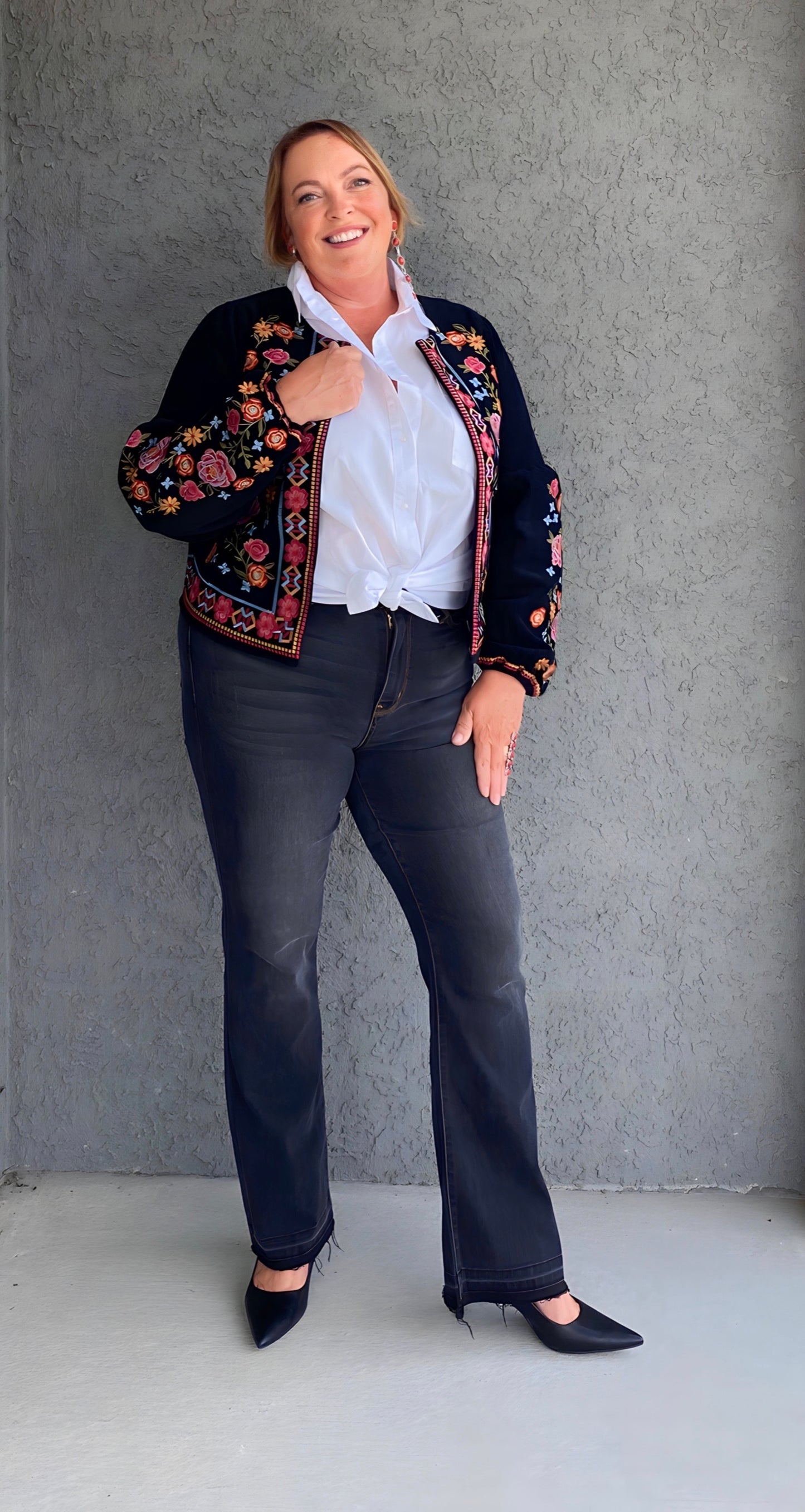 Cameron Floral Embroidered Jacket