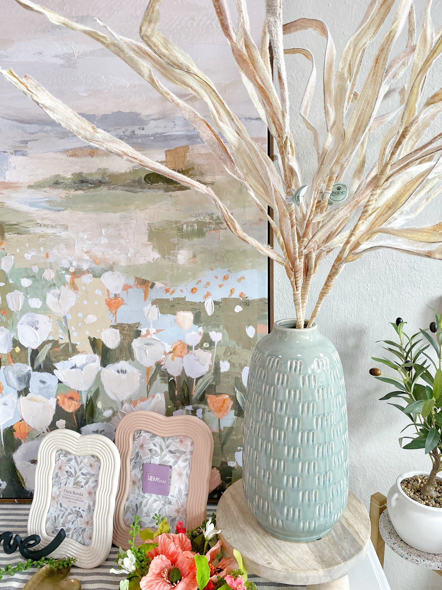 Large Light Blue Vase