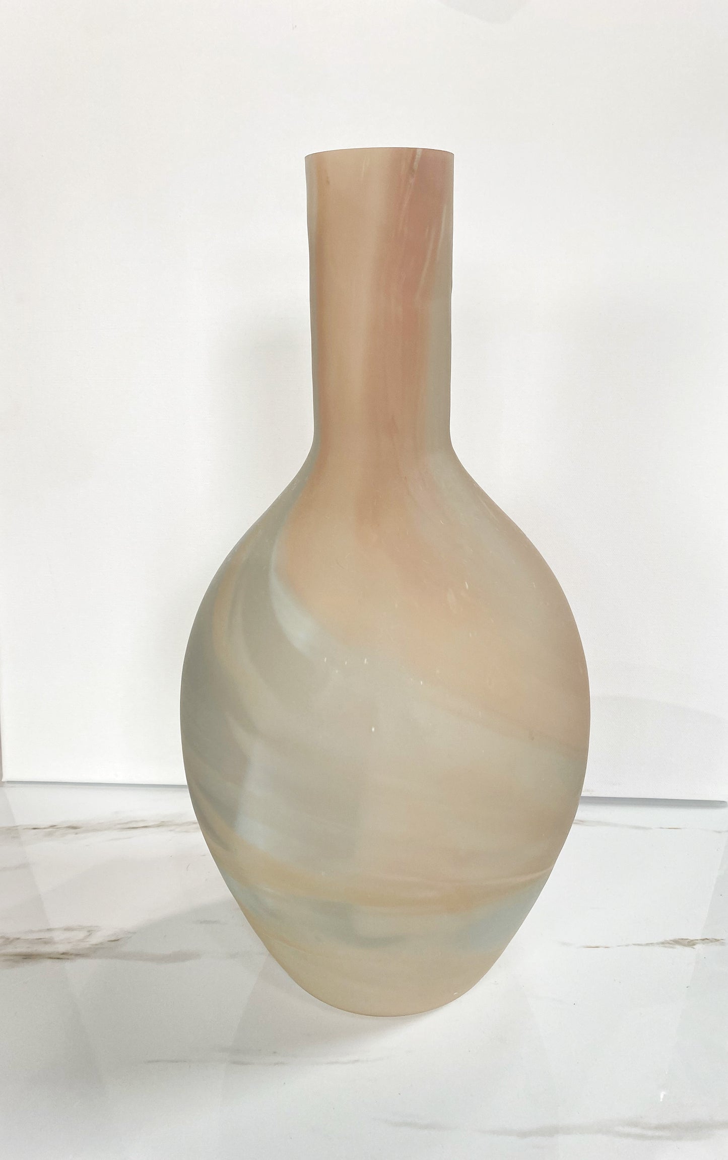 Frosted Glass Brown Swirl