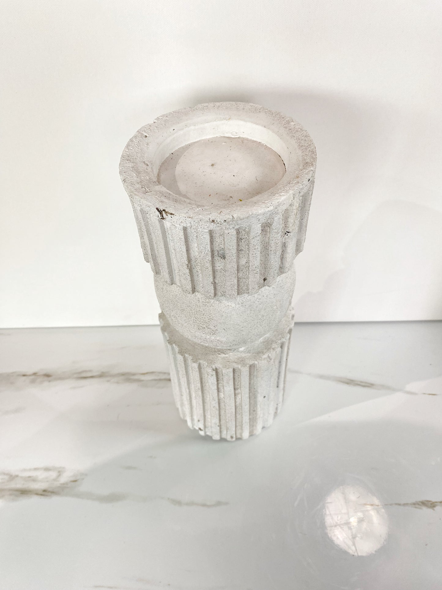 Chunky White Candlestick