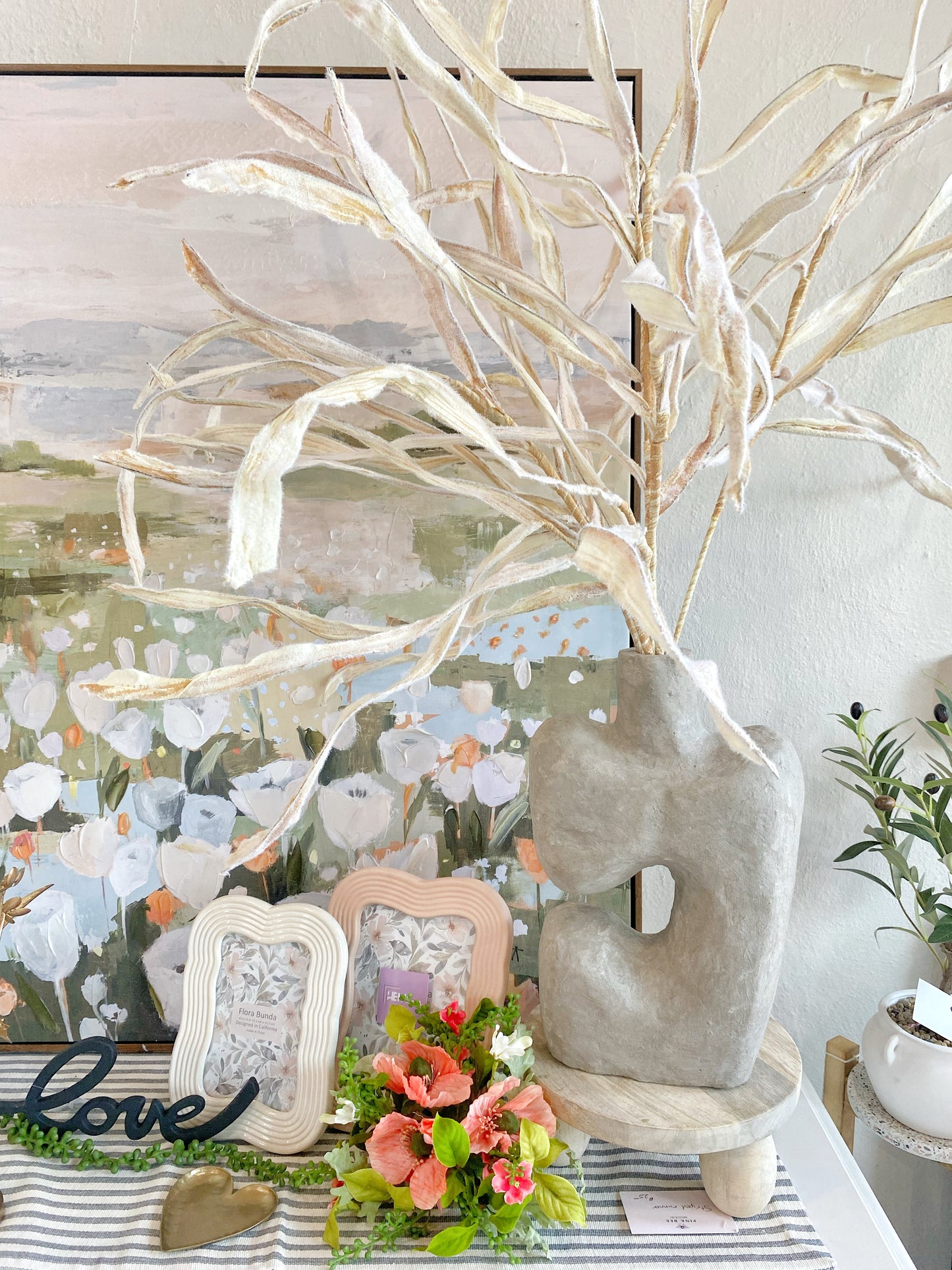 Abstract Paper Mache Vase