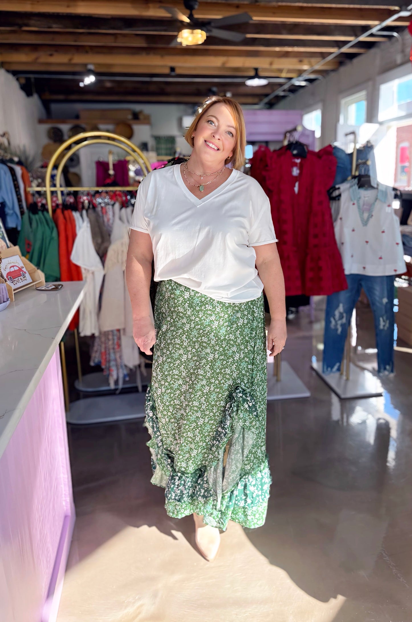 Green with Envy Maxi Skirt