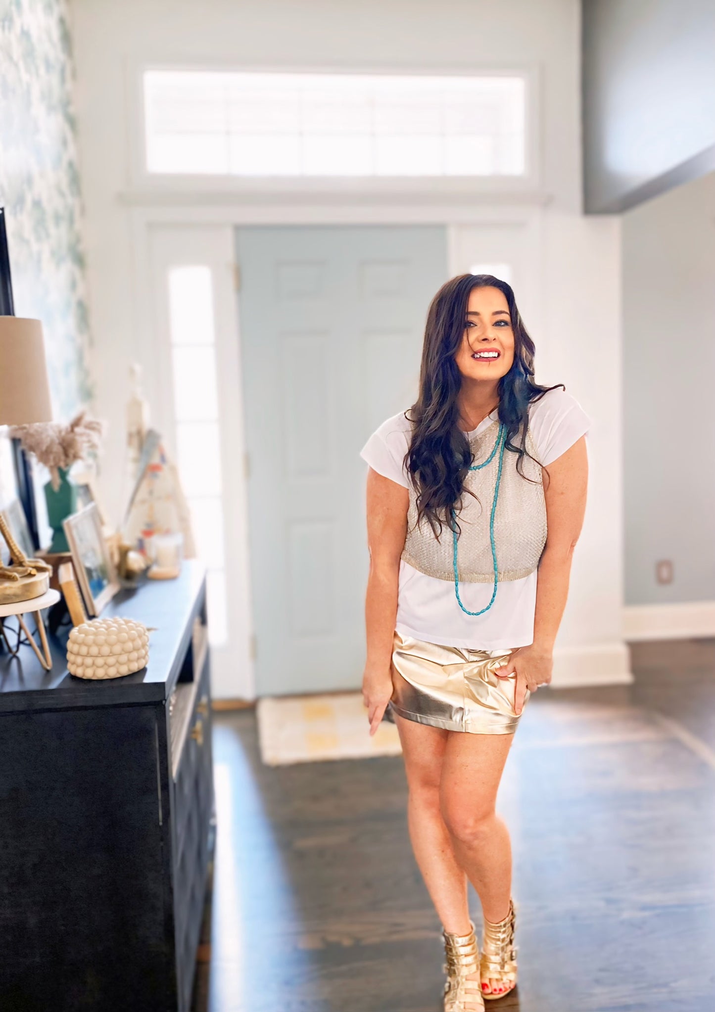 That 70's Metallic Skirt