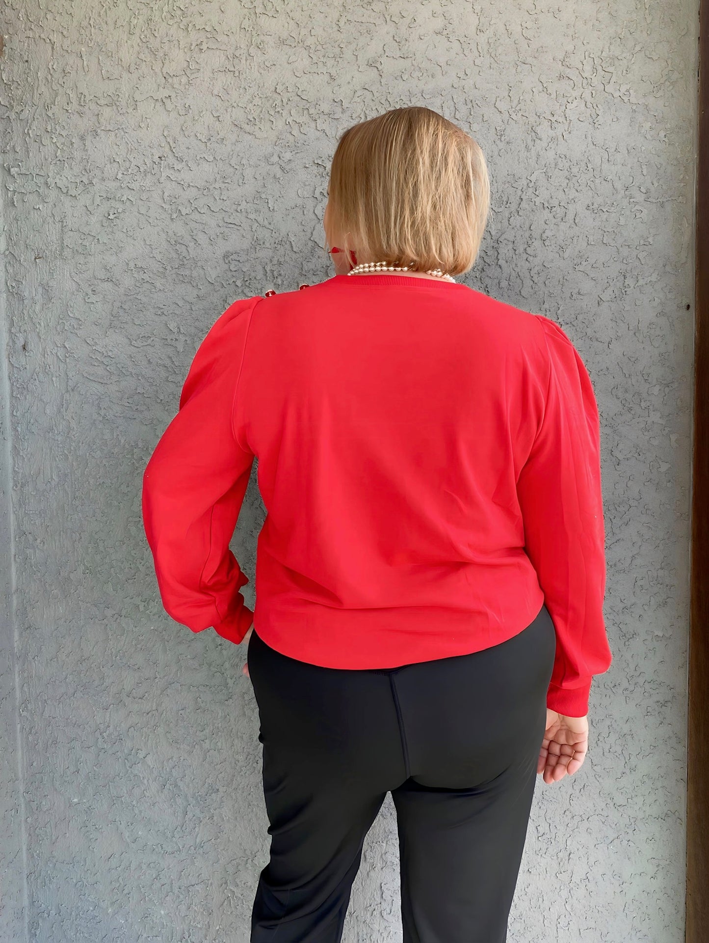 Pearl French Terry Puff Sleeve