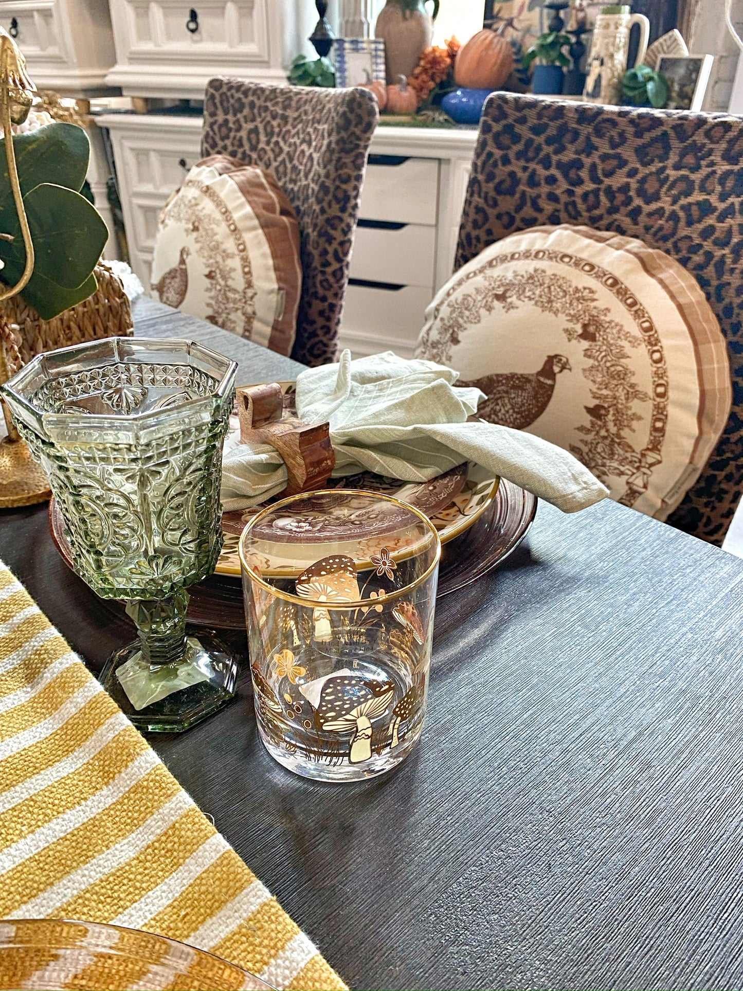 Mushroom cocktail glass