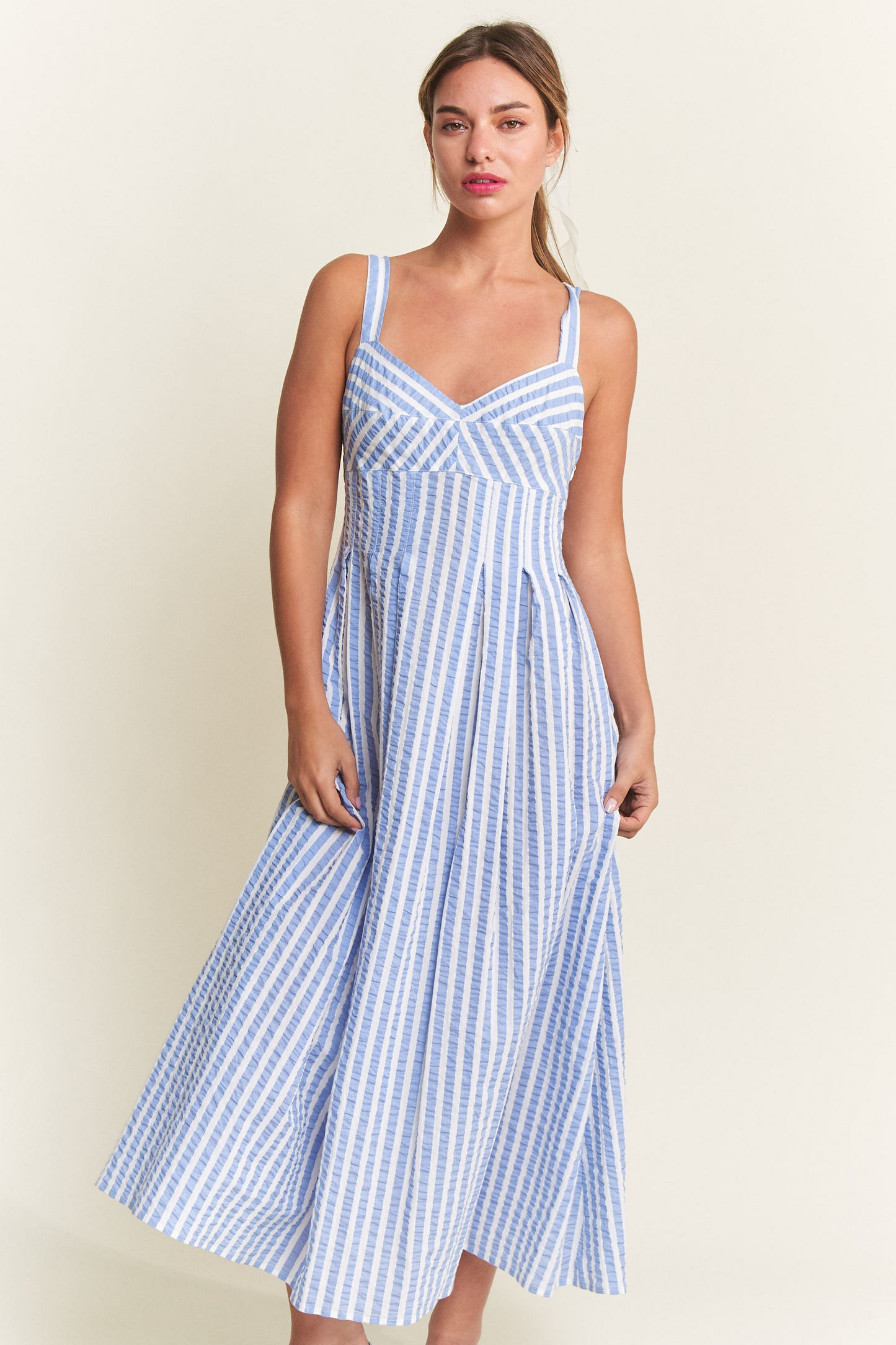 Cyrus Stripe Midi Dress