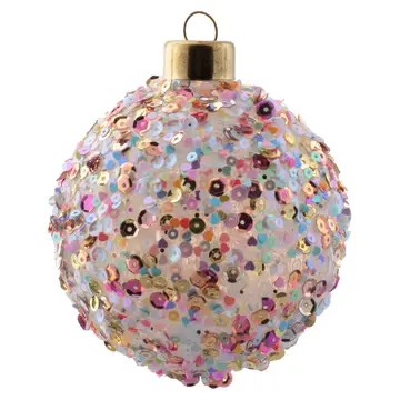 Sequin Confetti Glass Ornament
