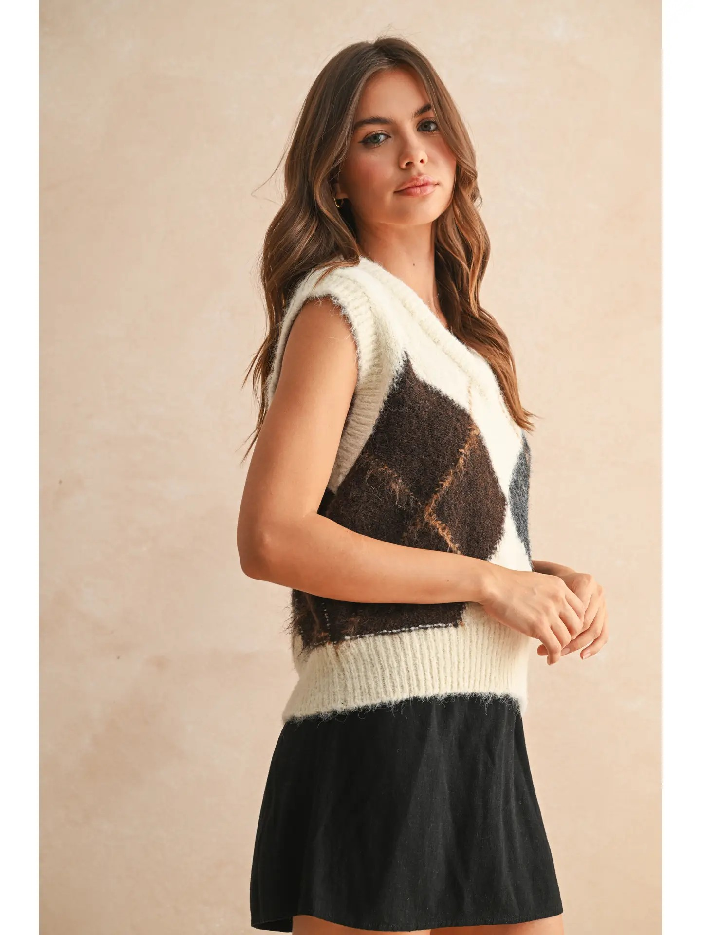 Thelma Argyle Sweater Vest