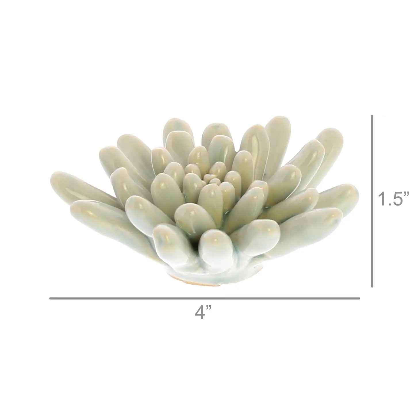 Soft Blue Ceramic Succulent