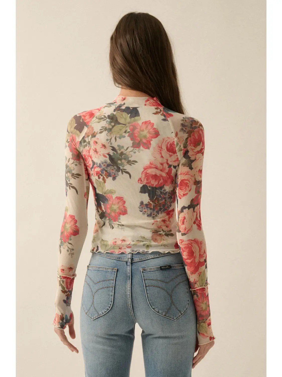 Ever After Floral Mesh Top