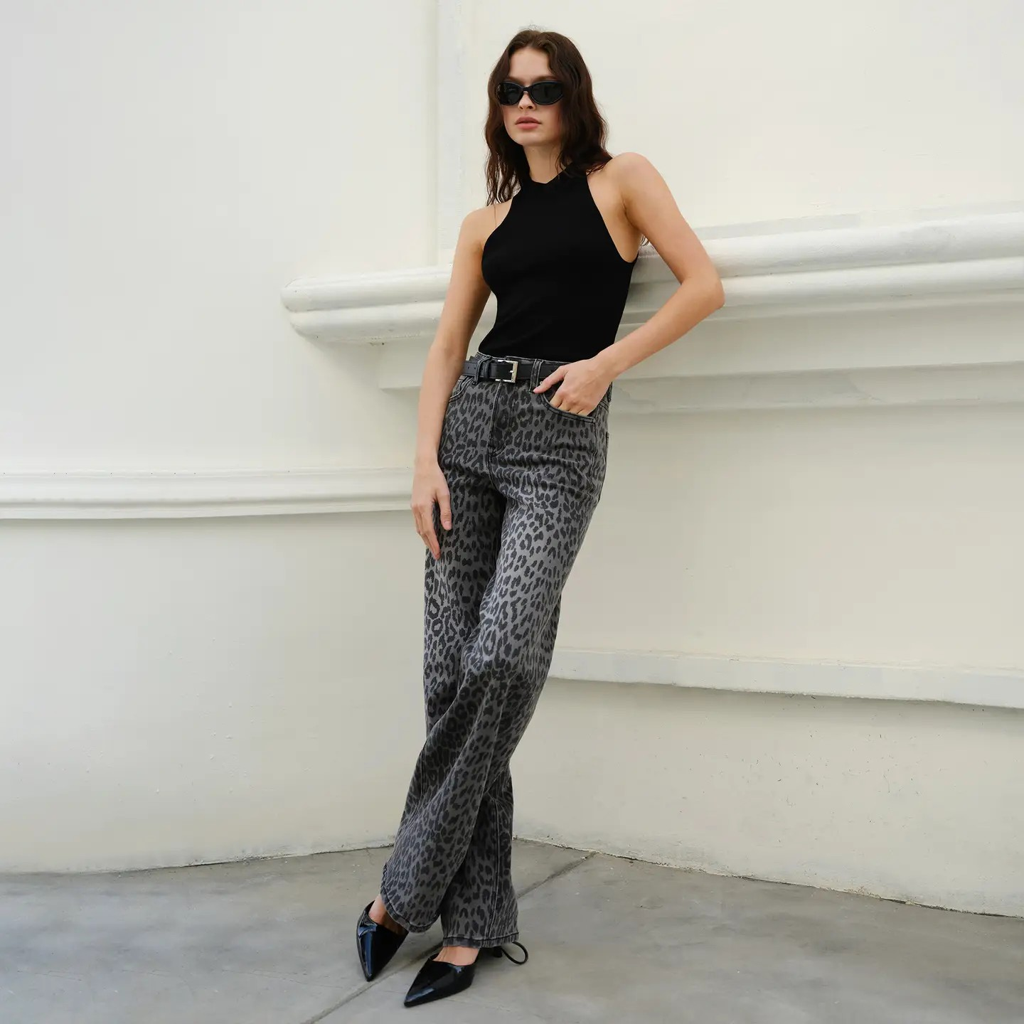 Lexi Black Leopard Jeans