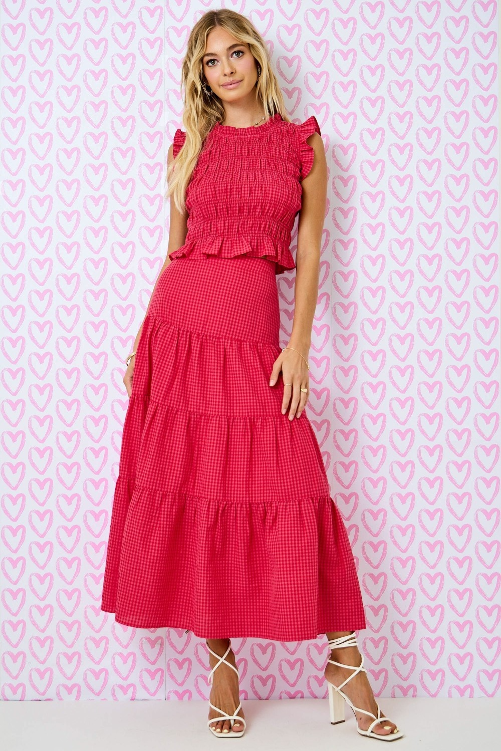 Marisol Gingham Smocked Top