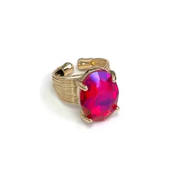 Vera Oval Glass Ring
