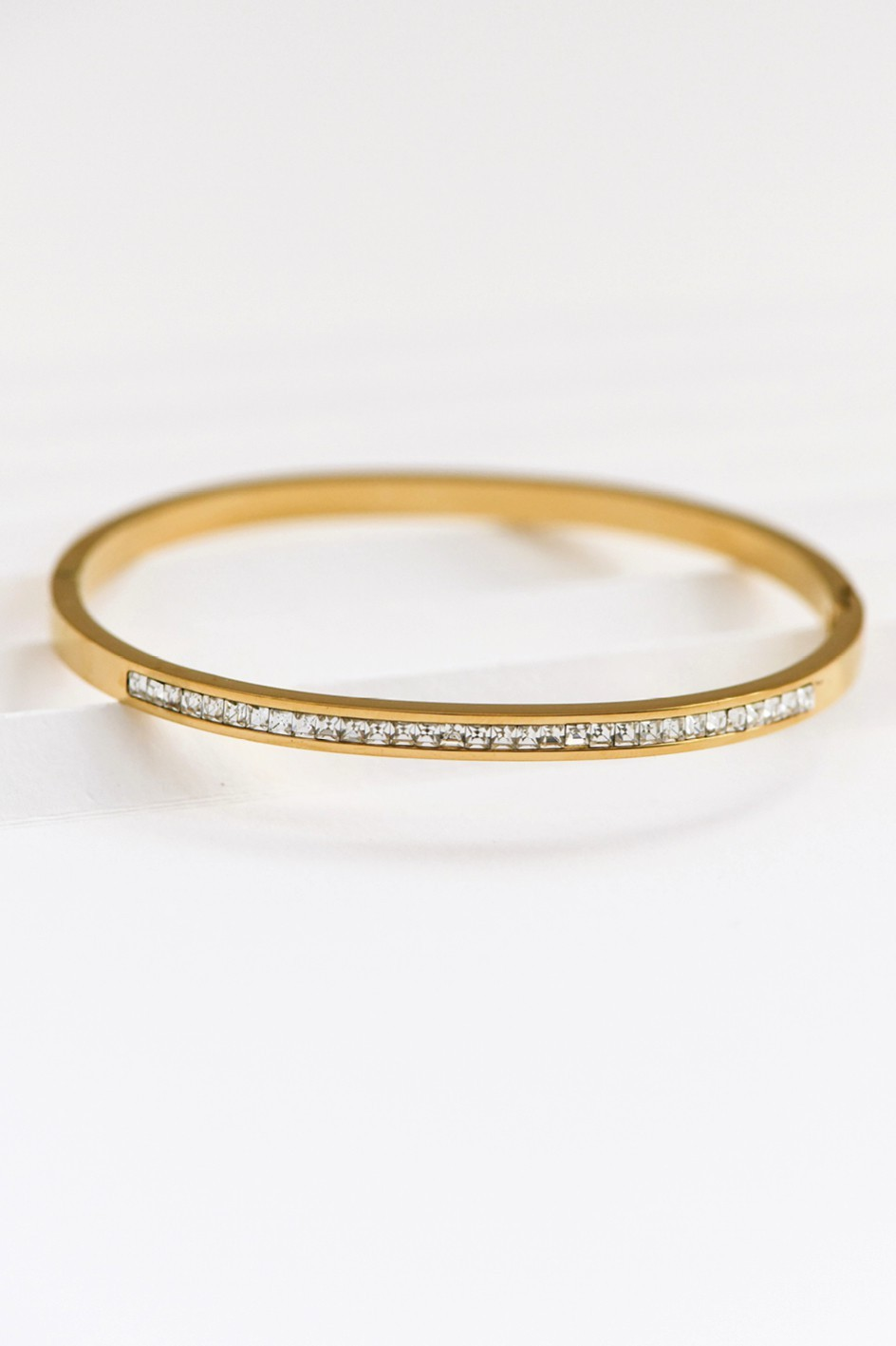 Rhinestone Gold Bangle Bracelet