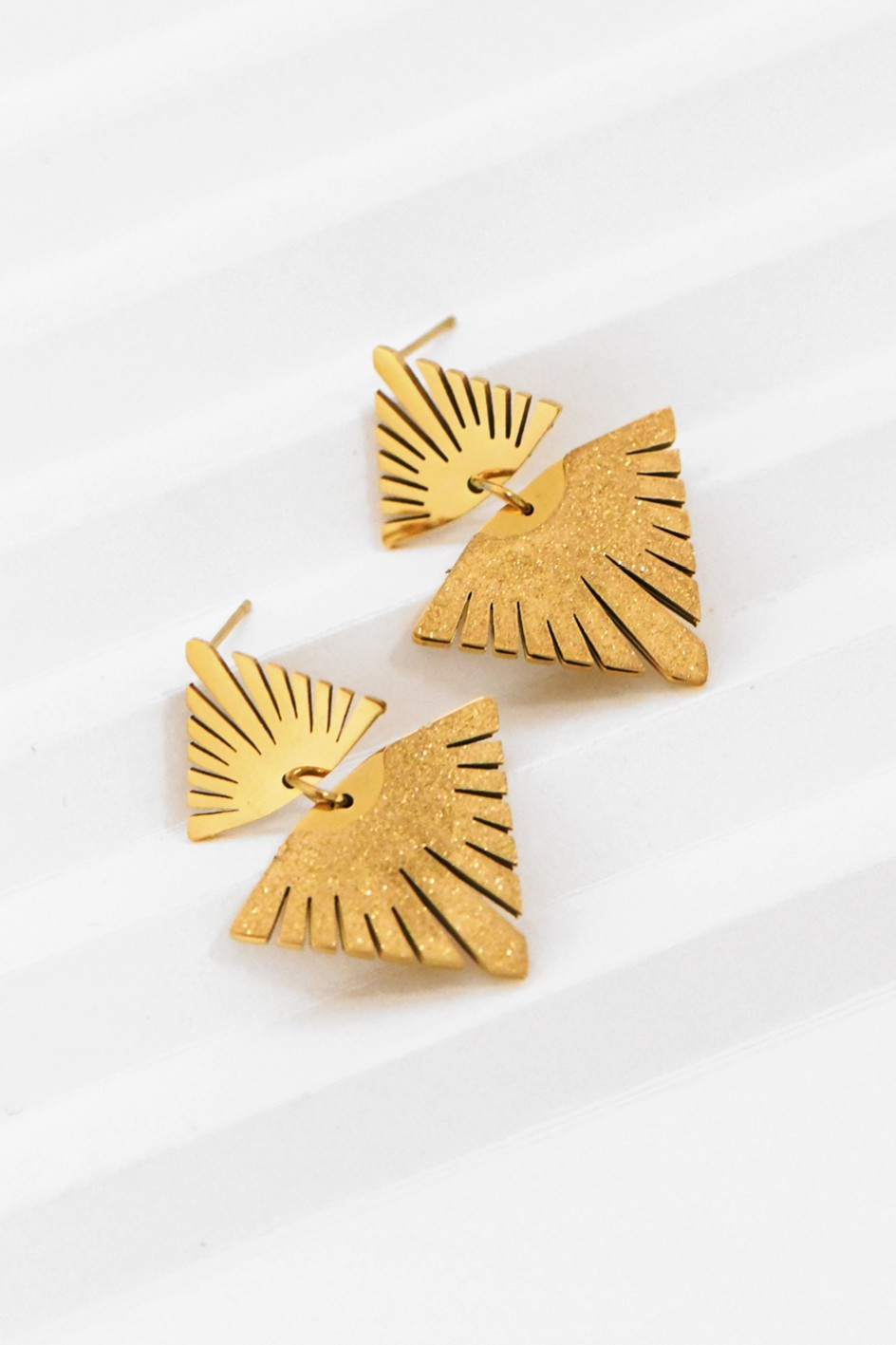 Deco Gold Drop Earrings
