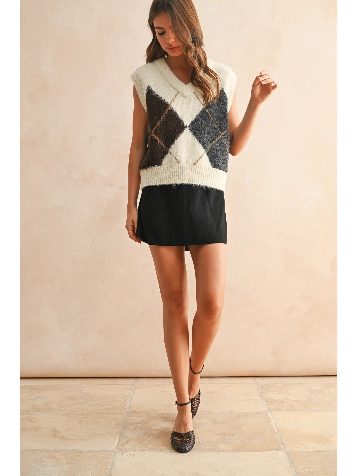 Thelma Argyle Sweater Vest