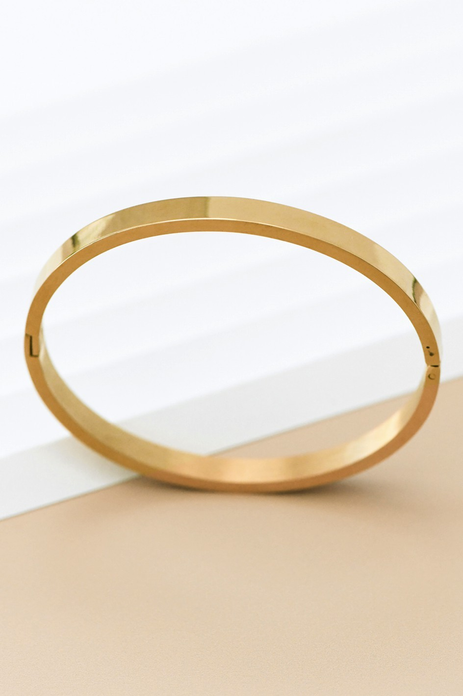 Hinged Gold Bangle