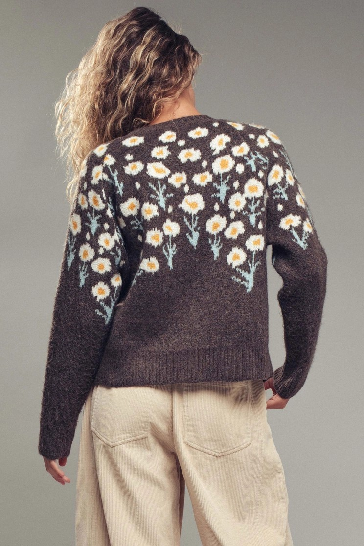 Daisy Embossed Sweater