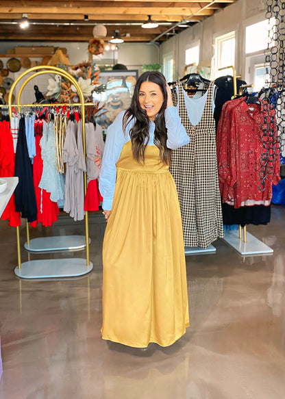 Alaya Satin Midi Dress