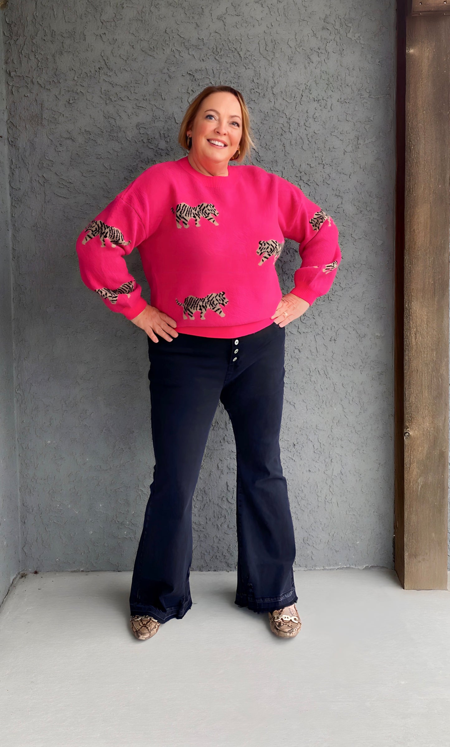 Penny Flare Button Fly Jeans