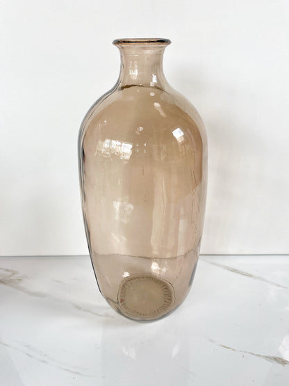 Brown Tall Glass Vase