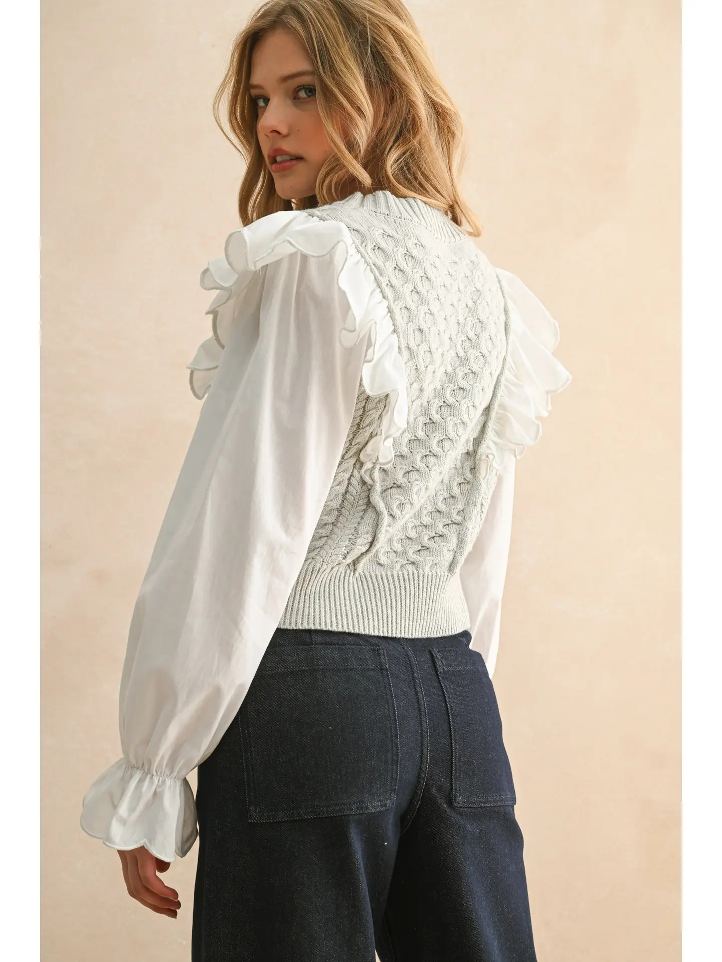 Sabrina Ruffled Sweater Combo