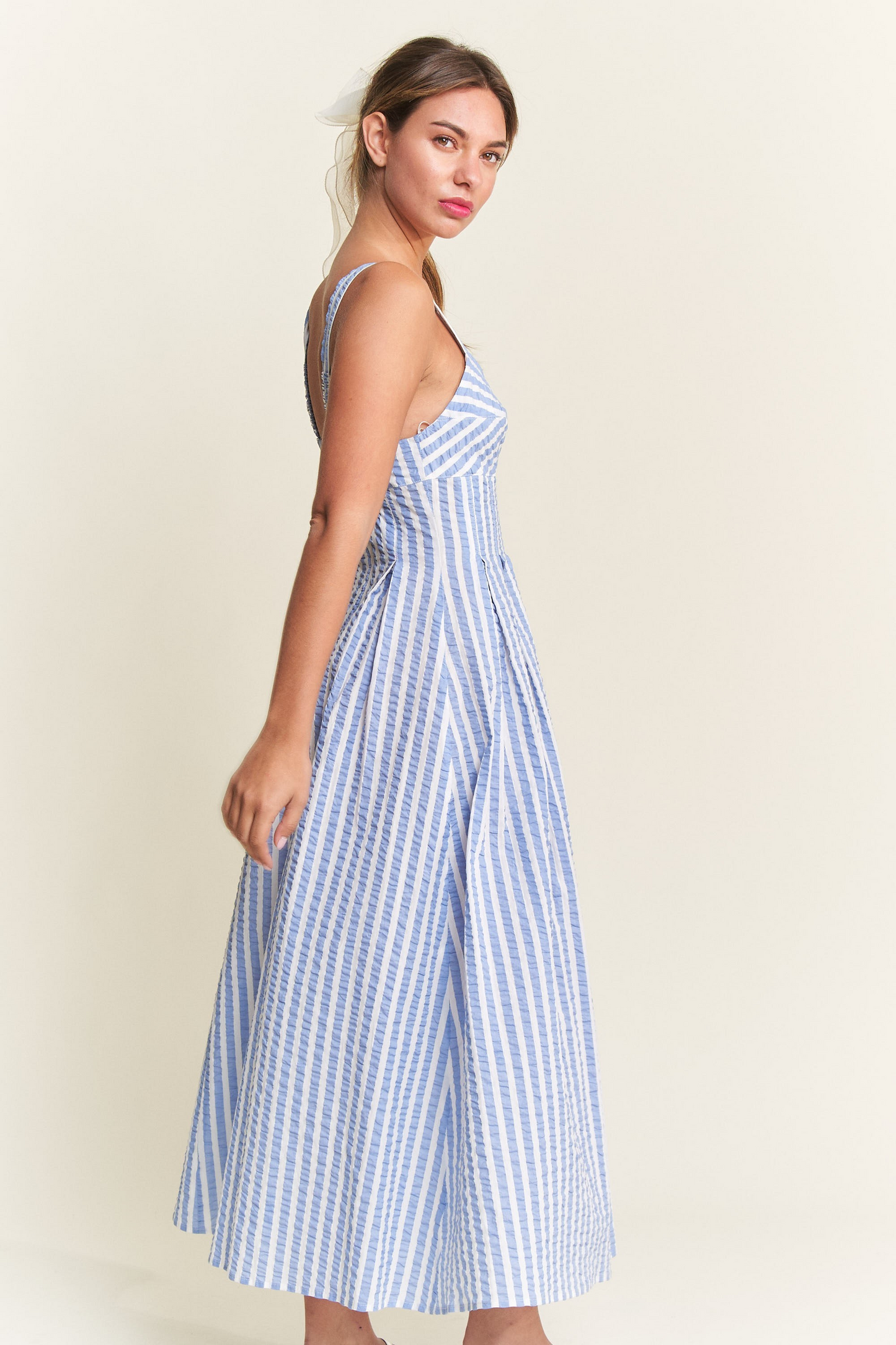 Cyrus Stripe Midi Dress