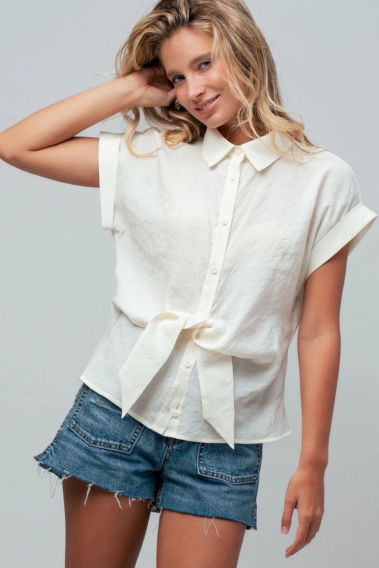 Opal Tie Front Blouse