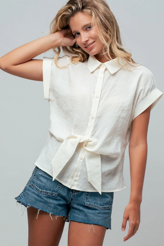 Opal Tie Front Blouse