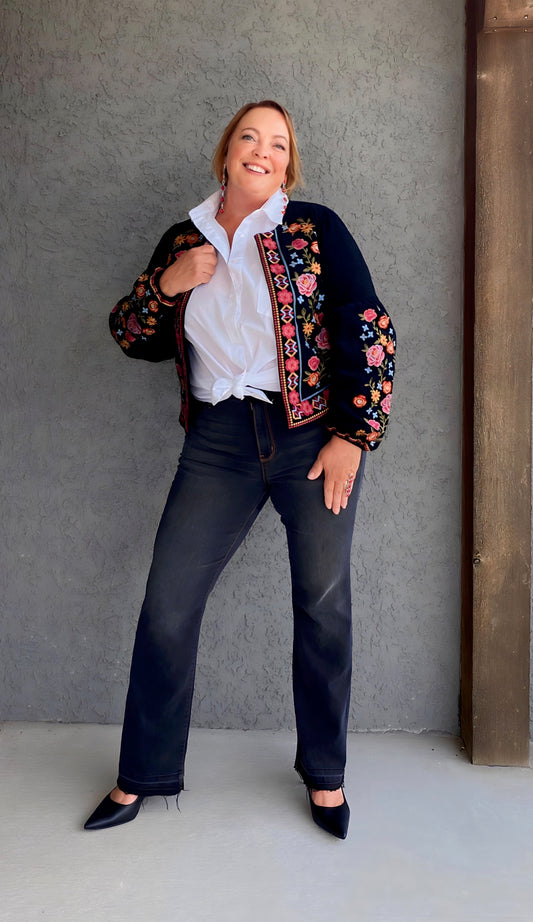 Cameron Floral Embroidered Jacket